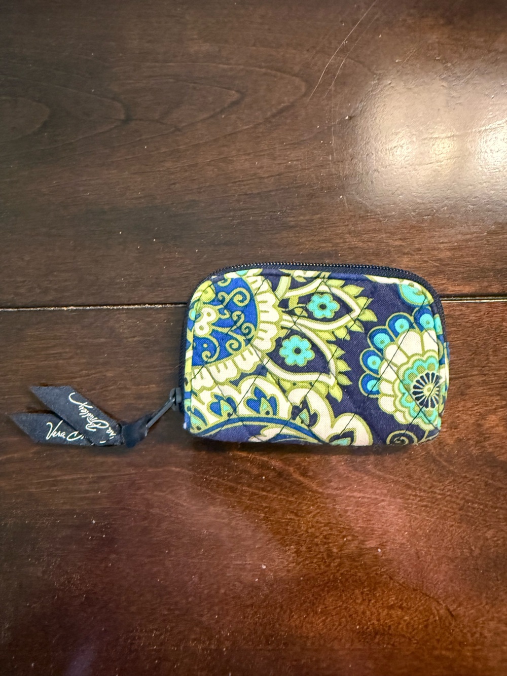 Vera Bradley Blue Floral Quilted Card Case
